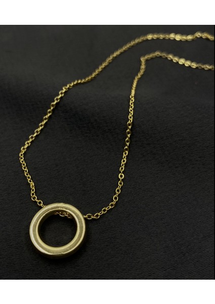 Gold Renk Şekilli Zirkon Kolye