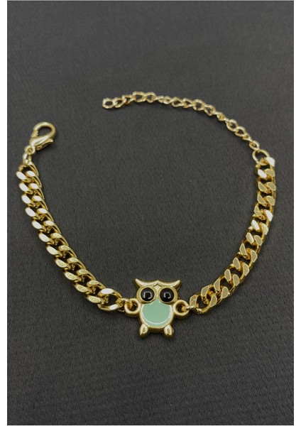 Gold Renk Baykuşlu Şekilli Bileklik