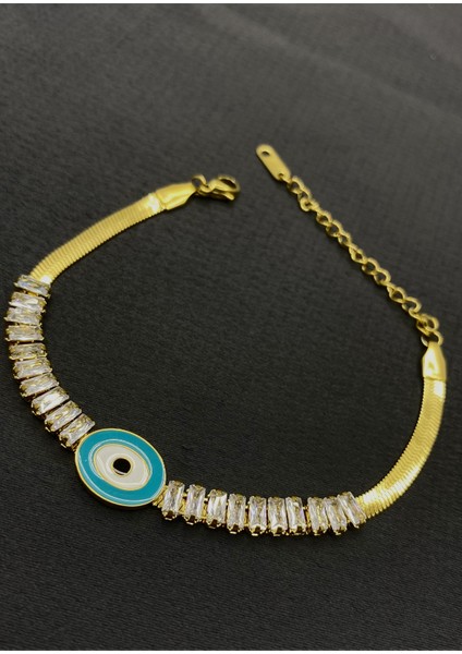 Gold Renk Su Yolu Çelik Bileklik