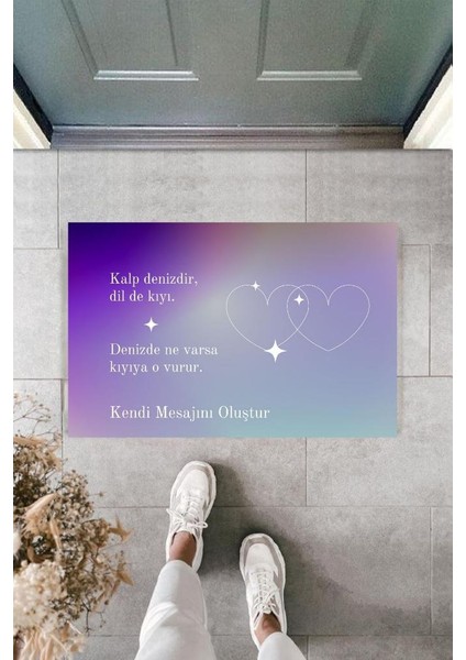 Dijital Baskı Kişiye Özel Iç Kapı Dekorasyon Paspas PS11309