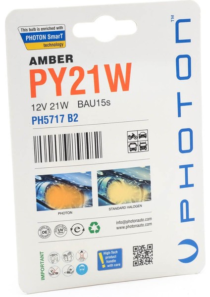 Blister Minyatür Serisi Turuncu PY21W PH5717 B2 Turuncu fiyatları