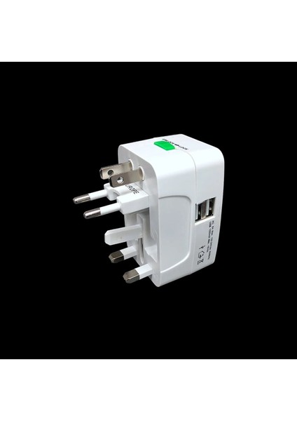 USB Şarjlı Seyahat Adaptörü Amerika Ingiltere Avustralya Çin Arabistan Umre Fiş Priz Dönüştürücü