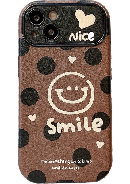 Polka Dot Graffiti Smiley Face For iPhone 12 Apple Telefon Kılıfı (Yurt Dışından)