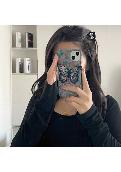 iPhone 15 Pro Apple Telefon Kılıfı Için Renkli Işlemeli Kelebek (Yurt Dışından) fırsatları