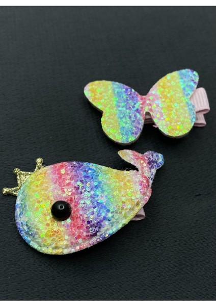 Sillikon Modelli Maşalı Ikili Çocuk Saç Tokası