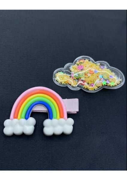 Sillikon Modelli Maşalı Ikili Çocuk Saç Tokası