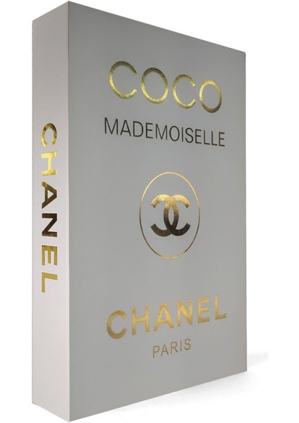 Beyaz Coco Chanel Altın Yaldız Dekoratif Kitap Kutusu fiyatları