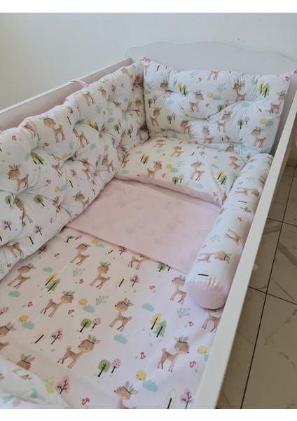 Babynest Dünyası 60X120 Çift Yönlü Beşik 4 Kenar Koruma (Yılan Yastık +)