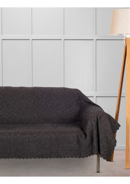 Jakar Şönil Kaymaz Koltuk Örtüsü Şalı Standart En 175CM x Boy 300CM Kollarıda Kapatır Kül