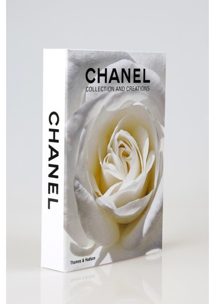 Chanel Krem Gül Dekoratif Kitap Kutu