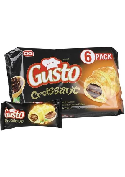 Gusto Kruvasan Çikolatalı 40 Gr. 6 Adet (1 Kutu)