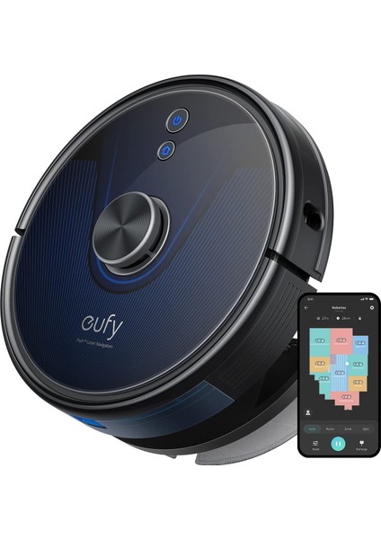 Eufy Clean Robovac L35 Hybrid Islak Kuru Robot Süpürge - Sert Zemin ve Halıya Uygun - iPath Laser Navigasyon - 3200Pa - T2194 (Anker Türkiye Garantili)