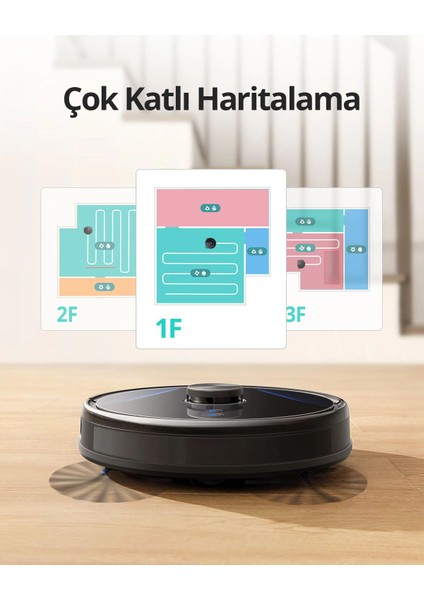 Robovac L35 Hybrid+ Islak Kuru Moplu İstasyonlu Akıllı Robot Süpürge - T2182 (Anker Türkiye Garantili