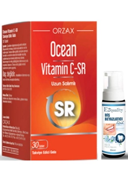 Ocean Vitamin C-Sr 30 Tablet - Diş Beyazlatıcı Köpük