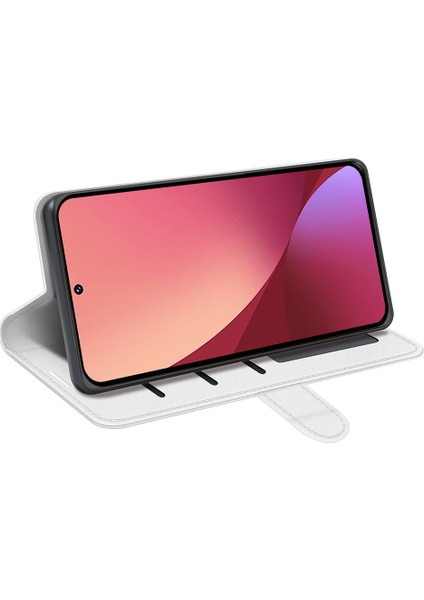 Xiaomi Için 12 Lite Cüzdan Tarzı Pu Deri Kabuk, Çılgın At Doku Kılıfı Manyetik Kapanış Folio Flip Telefon Kapağı Stand-Beyaz (Yurt Dışından) fırsatları
