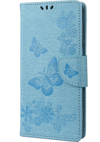 Xiaomi Poco X4 Pro 5g Pu Deri Kelebek Çiçeği Baskılı Stand Flip Cover Tpu Iç Kabuk Şok Geçirmez Koruyucu Cüzdan Telefon Kılıfı Strap-Blue (Yurt Dışından) indirimleri