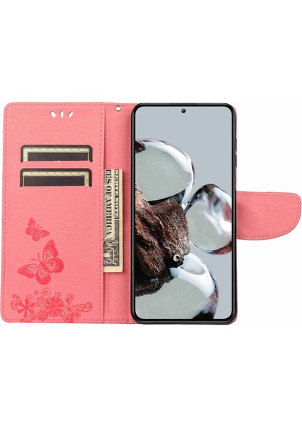Xiaomi Için 12T 5g/redmi K50 Ultra 5g Kelebekler Çiçek Baskı Şok Geçirmez Cüzdan Kılıf Pu Deri Deri Stand Manyetik Kapanış Flip Folio Telefon Kapak Pink (Yurt Dışından) fiyatları