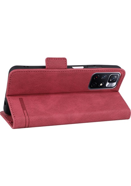Donanım Dekoru Xiaomi Için Telefon Kılıfı Poco M4 Pro 5g/redmi 10 4g (2021)/NOT 11S 5g, Çift Manyetik Kıçalı Pu Deri Cüzdan Katlanabilir Stand Telefon Kapak Çizgisi (Yurt Dışından) fırsatları