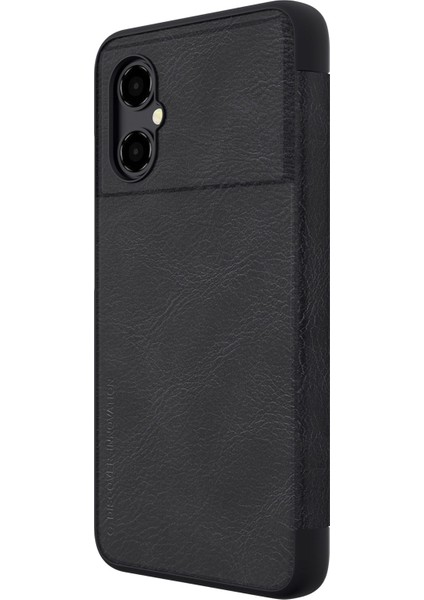 Xiaomi Için Qin Serisi Poco M4 5g Anti-Çizelge Anti-Çizelge Telefon Kılıfı Şok Geçirmez Pu Deri Folio Flip Telefon Kapak Kartı Tutucu-Black (Yurt Dışından)