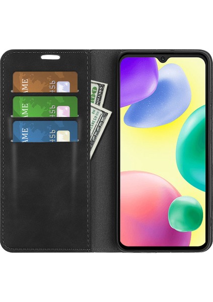 Xiaomi Için Redmi 10A Cilt Touch Duygu Deri Kapak Otomatik Kapatma Cüzdan Stand-Black ile Manyetik Telefon Kılıfı (Yurt Dışından) fiyatları