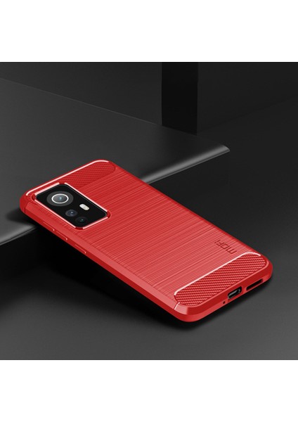 Xiaomi Için 12 Lite 5g Fırçalanmış Yüzey Karşıtı Anti-Parçalı Tpu Arka Kapak Karbon Fiber Telefon Kasa-Kırmızı (Yurt Dışından) fırsatları