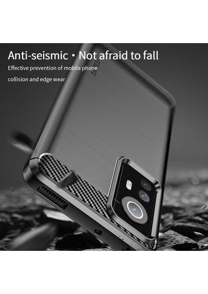 Xiaomi Için 12 Lite 5g Fırçalanmış Yüzey Karşıtı Anti-Parçalı Tpu Arka Kapak Karbon Fiber Telefon Kasa-Kırmızı (Yurt Dışından) indirimleri