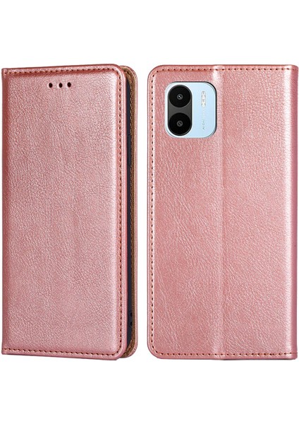 Xiaomi Için Redmi A1 4g/a2 4g Pu Deri Manyetik Otomatik Kapanış Telefon Kılıfı Cüzdan Stand Koruyucu Kapak Golü Altın (Yurt Dışından)