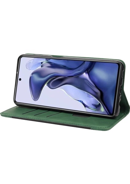 Xiaomi Için Poco X4 Pro 5g Birleştirme Pu Deri Telefon Kılıfı Tam Koruma Cilt Duygusu Dokunmatik Stand Flip Cüzdan Kapak Yeşili (Yurt Dışından) modelleri