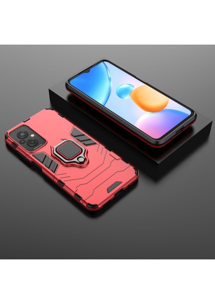 Xiaomi Redmi Için 11 Prime 4g Ring Tutucu Kickstand Telefon Kasası Sabit Pc Yumuşak Tpu Anti-Drop Koruyucu Kapak-Kırmızı (Yurt Dışından) indirimleri