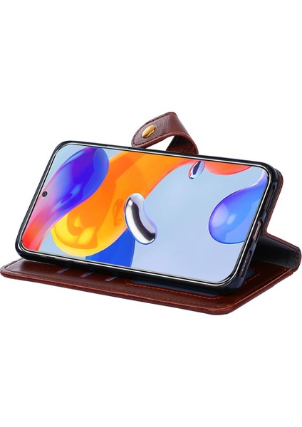 Xiaomi Için Redmi A1 4g/a2 4g Fermuar Cep Pu Deri Deri Stand Cüzdan Kılıfı Folio Flip Şok Geçirmez Telefon Kapağı Kullanışlı Kayış-Kahverengi (Yurt Dışından) modelleri