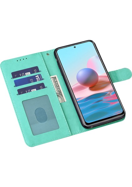 Xiaomi Için Redmi 10A Geyik Ağacı Deseni Baskılı Pu Deri Kapak Manyetik Toka Folio Flip Case Stand-Yeşil (Yurt Dışından) fiyatları
