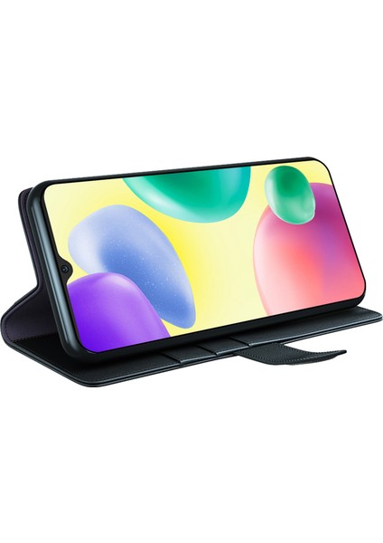 Xiaomi Için Redmi 10A Orijinal Bölünmüş Deri+Tpu Protector Giyim Dayanıklı Cüzdan Stili Stand Telefon Kabuğu Kapak Black (Yurt Dışından) modelleri