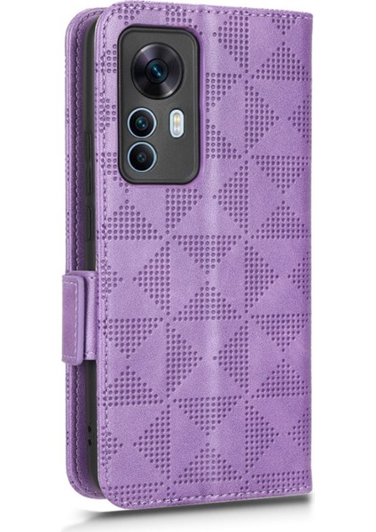 Xiaomi 12T 5g/redmi K50 Ultra 5g Için Şok Geçirmez Telefon Kılıfı, Baskılı Üçgen Desen Pu Deri Cüzdan Stand Folio Flip Koruyucu Kapak-Doğru (Yurt Dışından) indirimleri