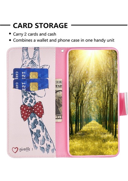 Xiaomi Redmi A1 4g/a2 4g/a1+ 4g/a2+ 4g/poco C50 4g Cüzdan Kılıfı Düşüş Pu Deri Deri Manyetik Kapatma Deseni Flip Stand Telefon Kapağı Gülfe (Yurt Dışından) modelleri