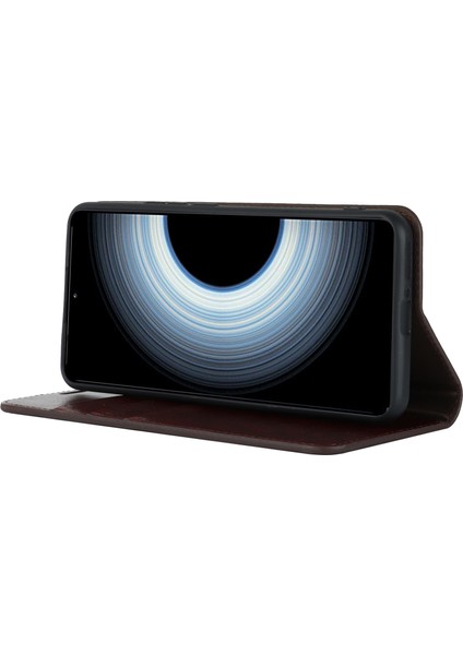 Xiaomi 12T 5G/12T Pro 5g/redmi K50 Ultra Telefon Kılıfı Çılgın At Dokusu Orijinal Inek Deri Stand Cüzdan Kapak-Dark Brown (Yurt Dışından) fırsatları