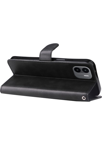 Xiaomi Redmi A1 4g/a2 4g Pu Deri Fermuar Cep Stand Telefon Kılıf Buzağı Dokusu Tam Koruma Cüzdan Iç Tpu Kapak Black (Yurt Dışından) fırsatları