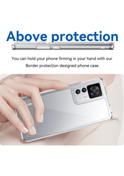 Xiaomi 12T 5g Telefon Kasası Için, Düşme Geçirmez Cep Telefonu Kabuğu Tpu Tampon+Akrilik Geri Koruyucu Kapak-Şeffaf (Yurt Dışından) modelleri