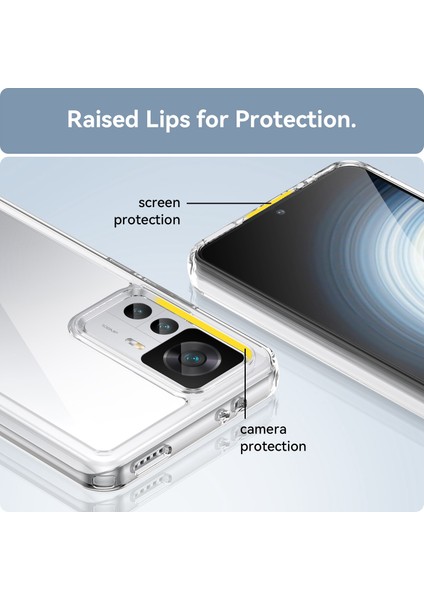 Xiaomi 12T 5g Telefon Kasası Için, Düşme Geçirmez Cep Telefonu Kabuğu Tpu Tampon+Akrilik Geri Koruyucu Kapak-Şeffaf (Yurt Dışından) indirimleri