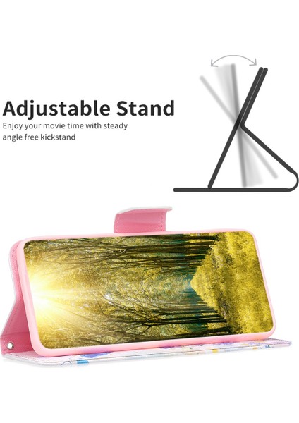 Xiaomi Redmi A1 4g/a2 4g/a1+ 4g/a2+ 4g/poco C50 4g Cüzdan Kılıfı Düşüş Pu Deri Deri Manyetik Kapatma Deseni Dönüşü Stand Telefon Kapağı Butterfly ve Çiçekler (Yurt Dışından)