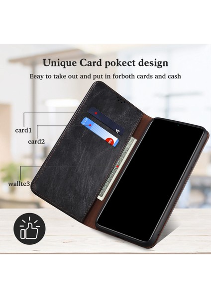 Xiaomi 12 Lite Için Mumsu Çılgın At Doku Koruyucusu, Stand Cüzdan Tarzı Manyetik Otomatik Emici Deri Cep Telefonu Kapak-Siyah (Yurt Dışından) indirimleri