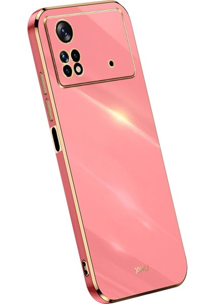 Xiaomi Poco Için Xinli X4 Pro 5g Yumuşak Tpu Telefon Kılıfı, Elektrokaplama Tam Kamera Lens Koruma Kapak-Kırmızı (Yurt Dışından)