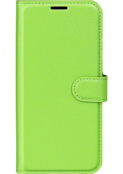 Xiaomi Için Redmi A1 4g/a2 4g Litchi Doku Pu Deri Telefon Tam Koruma Korusu Katlama Stand Cüzdan Flip Kapak Yeşili (Yurt Dışından)