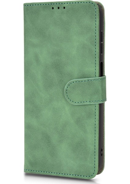 Xiaomi Için Poco F4 5g/redmi K40S 5g Stand Stant Cüzdan Pu Deri Kılıf Cilt Touch Hissed Folio Flip Flip Koruyucu Kapak Strap-Green (Yurt Dışından) modelleri