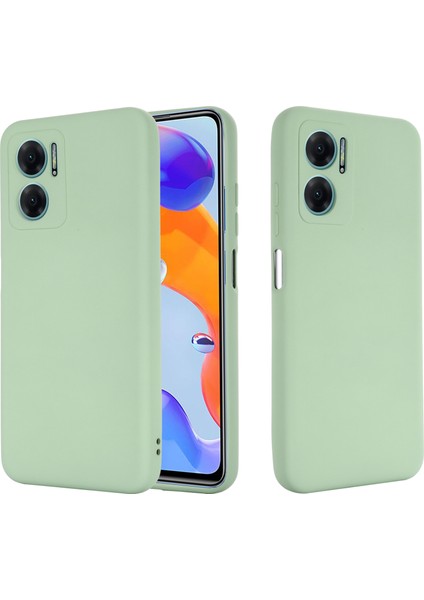 Xiaomi Redmi Için 11 Prime 5g Sıvı Silikon Yumuşak Astar Telefon Kılıfı Şok Geçirmez Telefon Kapağı Kayış Yeşili (Yurt Dışından) modelleri