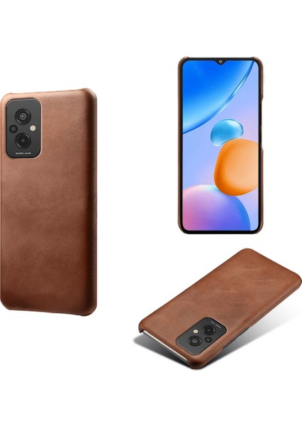 Xiaomi Redmi Için 11 Prime 4g Buzağı Dokulu Pu Deri Kaplamalı Pc Koruyucu Kapak Şok Geçirmez Telefon Geri Brown (Yurt Dışından) fiyatları