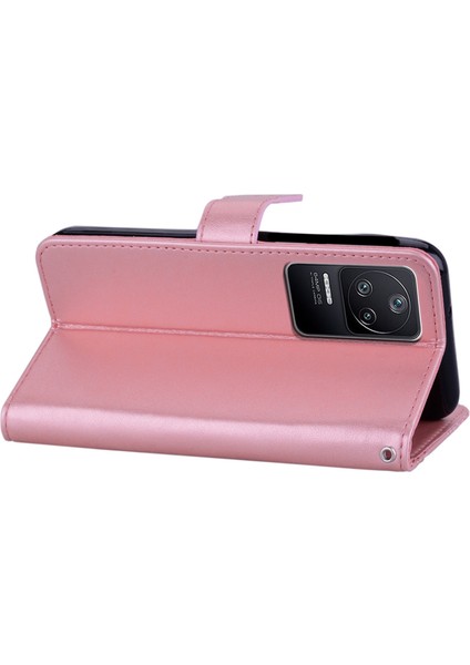 Xiaomi Için Poco F4 5g/redmi K40S 5g Baykuş Çiçek Deseni Baskılı Manyetik Toka Standı Pu Deri Telefon Cüzdan Kapak Kapak Çizgi Altın (Yurt Dışından) fırsatları
