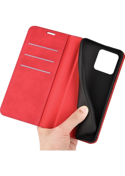 Xiaomi Redmi Için 10A Cilt Duygu Deri Deri Kapak Otomatik Kapatma Cüzdan Stand-Red ile Manyetik Telefon Kılıfı (Yurt Dışından) indirimleri