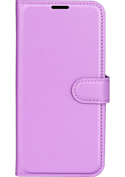 Xiaomi Için Poco M4 Pro 4g Folio Flip Litchi Doku Pu Deri Kılıf Standı Cep Telefonu Kapak Morası (Yurt Dışından) fiyatları