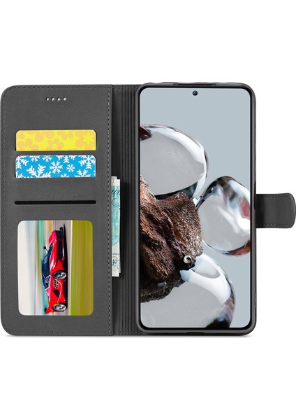 Xiaomi 12T 5g/redmi K50 Ultra 5G/12T Pro 5g Buzağı Dokusu Pu Deri Telefon Stand Magnetic Teclas Cüzdan Telefon Kapak Black (Yurt Dışından) fiyatları