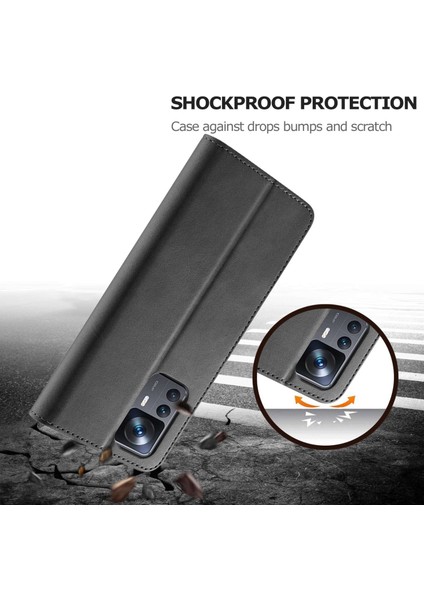 Xiaomi 12T 5g/redmi K50 Ultra 5G/12T Pro 5g Buzağı Dokusu Pu Deri Telefon Stand Magnetic Teclas Cüzdan Telefon Kapak Black (Yurt Dışından) fırsatları